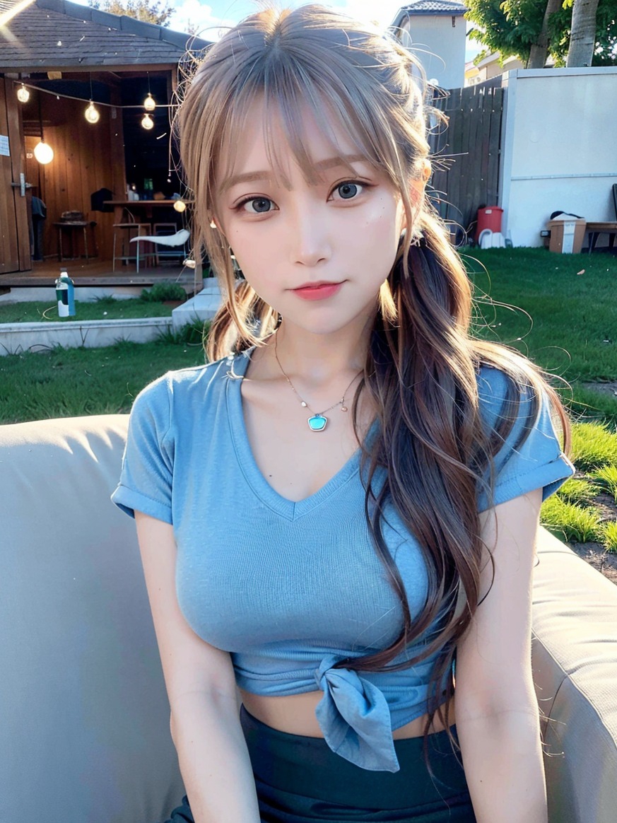 图片[1]-蓝色毛衣怎么样 朝阳洒下暖暖的光 静享美好时光 #Ai绘画#早安 - 如意-如意