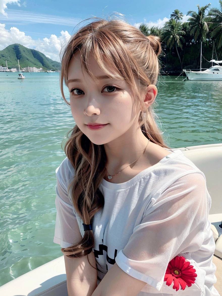 图片[1]-想尝尝海浪的味道 #Ai绘画#游艇出海 - 如意-如意