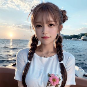 想尝尝海浪的味道    #Ai绘画#游艇出海-如意