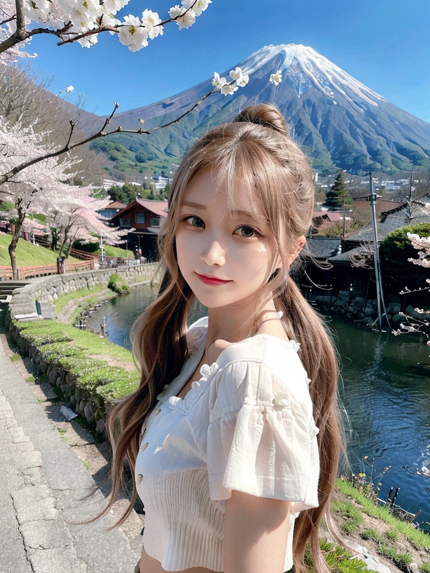 图片[1]-听说樱花和火山更配哦 落红成海 漫山遍野皆是美丽残缺 #Ai绘画#樱花 - 如意-如意