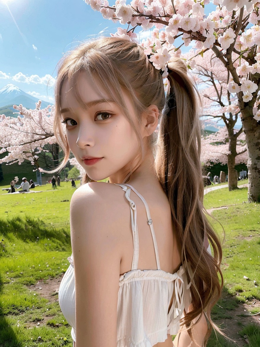 图片[1]-还记得樱花正开 任凭风儿拂过，漫天花瓣飘落 #Ai绘画#樱花 - 如意-如意