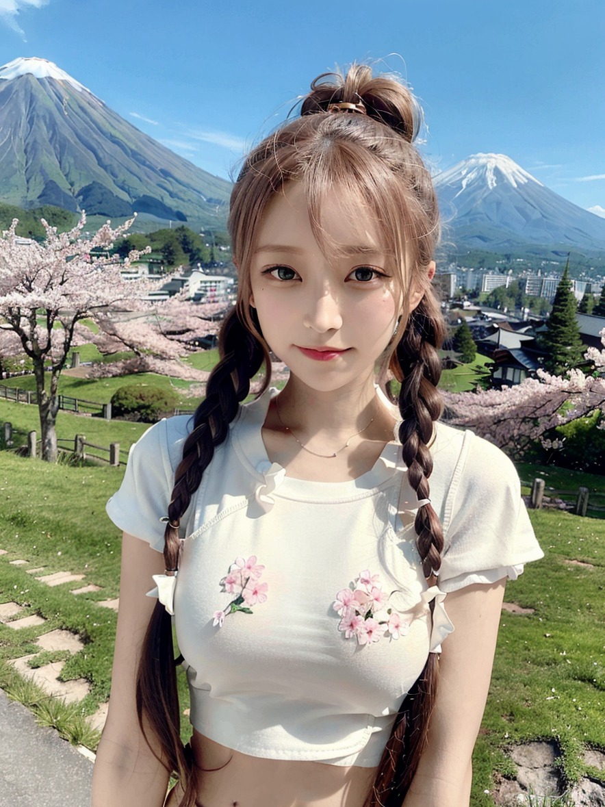 图片[2]-听说樱花和火山更配哦 落红成海 漫山遍野皆是美丽残缺 #Ai绘画#樱花 - 如意-如意