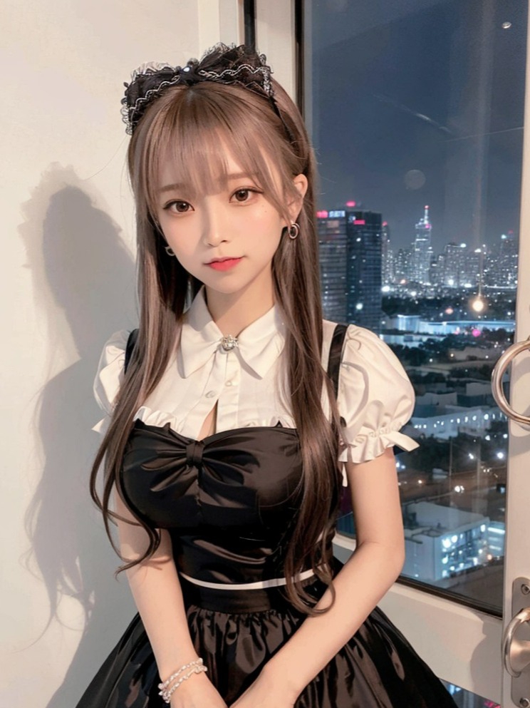 倚窗而望 朦胧的灯光下 沉浸在安静的世界里 #Ai绘画 - 如意-如意