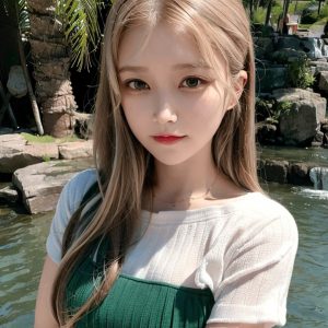 漫步青山绿水之间 我在蝉鸣声中闭上眼 享受着大自然的恩赐    #Ai绘画#出游-如意