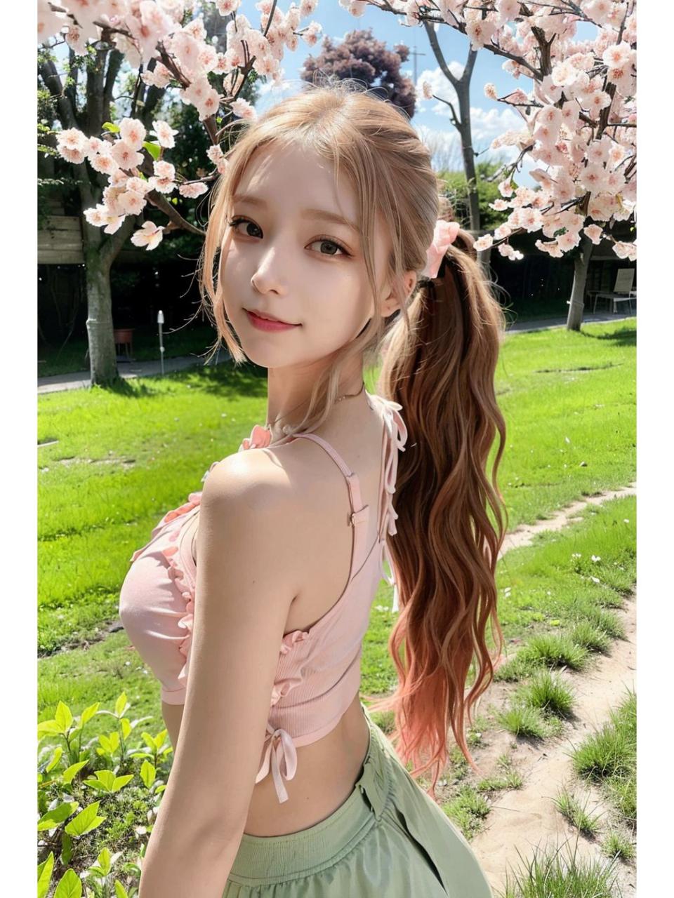 图片[2]-听说樱花和火山更配哦 落红成海 漫山遍野皆是美丽残缺 #Ai绘画#樱花 - 如意-如意