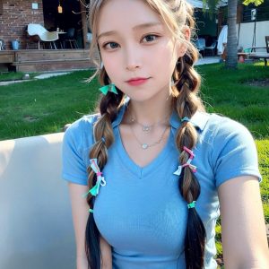 蓝色毛衣怎么样 朝阳洒下暖暖的光 静享美好时光 #Ai绘画#早安-如意