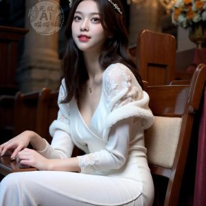 【AI美图】就喜欢穿着婚纱到处走走-如意